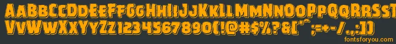 Howlinmadpunch Font – Orange Fonts on Black Background