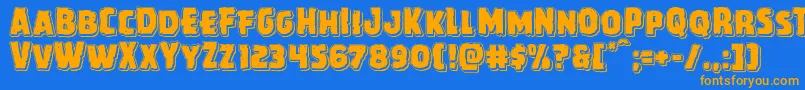 Howlinmadpunch Font – Orange Fonts on Blue Background