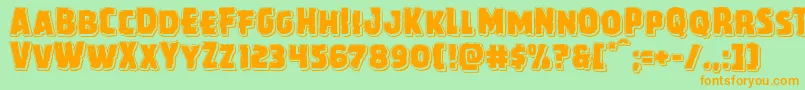 Howlinmadpunch Font – Orange Fonts on Green Background