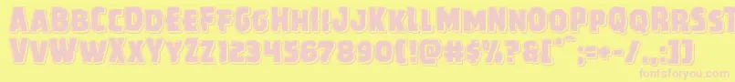 Howlinmadpunch Font – Pink Fonts on Yellow Background