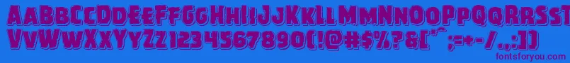 Howlinmadpunch Font – Purple Fonts on Blue Background