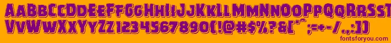 Howlinmadpunch Font – Purple Fonts on Orange Background