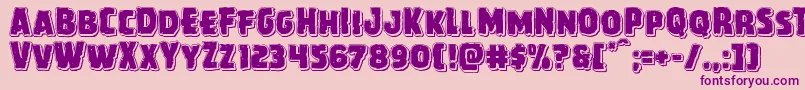 Howlinmadpunch-Schriftart – Violette Schriften auf rosa Hintergrund
