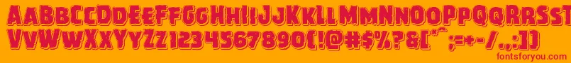 Howlinmadpunch Font – Red Fonts on Orange Background