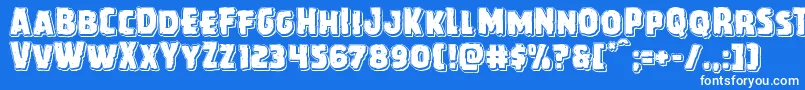 Howlinmadpunch Font – White Fonts on Blue Background