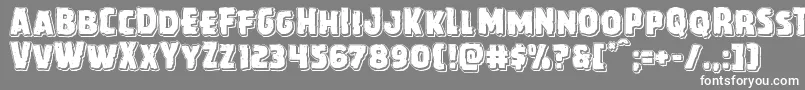 Howlinmadpunch-Schriftart – Weiße Schriften auf grauem Hintergrund