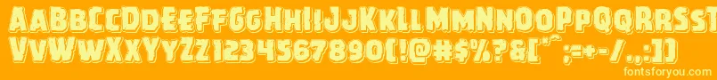 Howlinmadpunch Font – Yellow Fonts on Orange Background