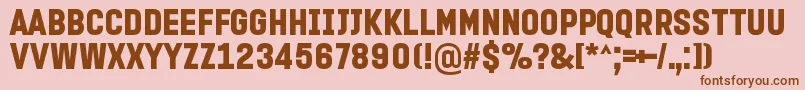 ProminderRegular Font – Brown Fonts on Pink Background