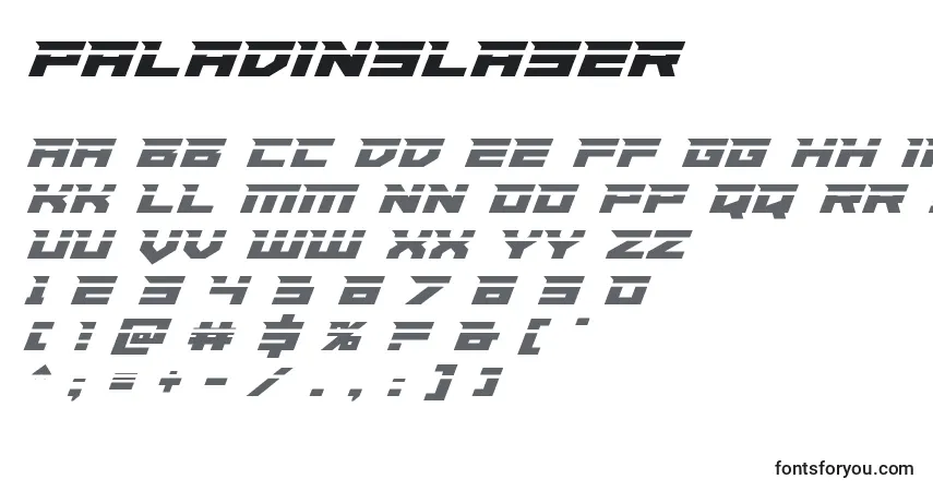 Paladinslaser Font – alphabet, numbers, special characters