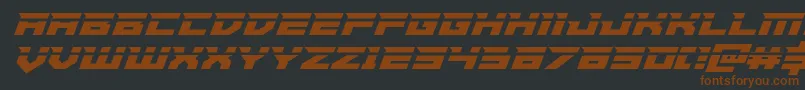 Czcionka Paladinslaser – brązowe czcionki na czarnym tle