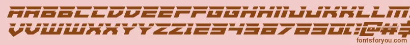 Paladinslaser-Schriftart – Braune Schriften auf rosa Hintergrund