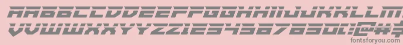 Czcionka Paladinslaser – szare czcionki na różowym tle