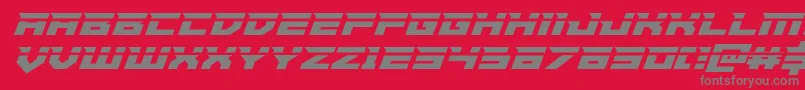 Czcionka Paladinslaser – szare czcionki na czerwonym tle