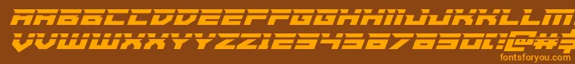 Шрифт Paladinslaser – оранжевые шрифты на коричневом фоне