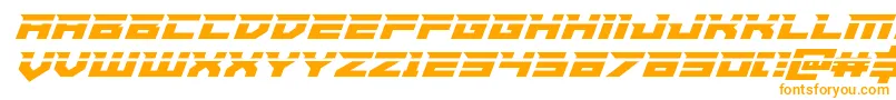 Więcej informacji o czcionce Paladinslaser Czcionka Paladinslaser – pomarańczowe czcionki na białym tle