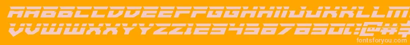 Czcionka Paladinslaser – różowe czcionki na pomarańczowym tle