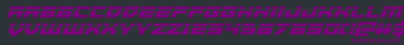 Paladinslaser-Schriftart – Violette Schriften auf schwarzem Hintergrund