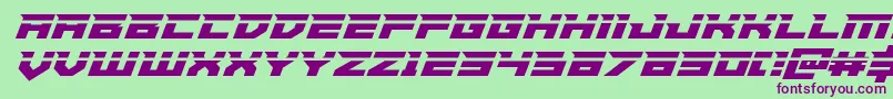 Paladinslaser-Schriftart – Violette Schriften auf grünem Hintergrund