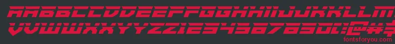 Fonte Paladinslaser – fontes vermelhas em um fundo preto