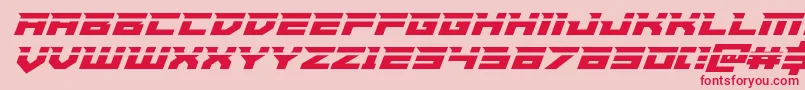 Czcionka Paladinslaser – czerwone czcionki na różowym tle
