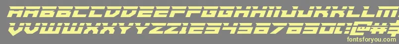 Paladinslaser-Schriftart – Gelbe Schriften auf grauem Hintergrund