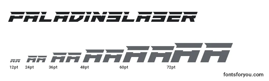 Размеры шрифта Paladinslaser