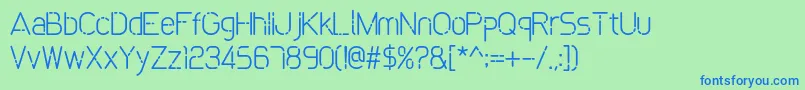 Bokeh Font – Blue Fonts on Green Background