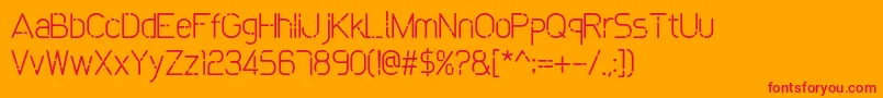 Bokeh Font – Red Fonts on Orange Background