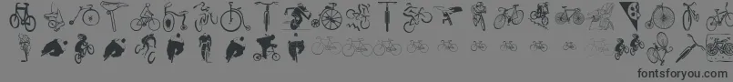 フォントCycling – 黒い文字の灰色の背景