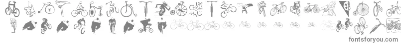 Cycling Font – Gray Fonts on White Background