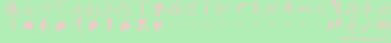 Cycling Font – Pink Fonts on Green Background