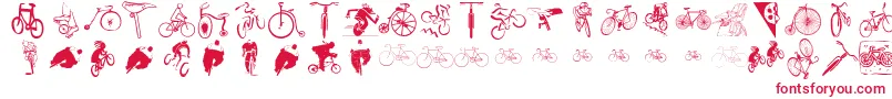 Cycling-Schriftart – Rote Schriften