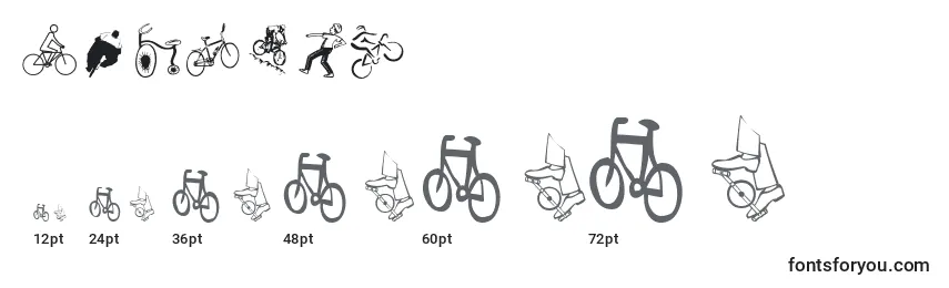 Größen der Schriftart Cycling