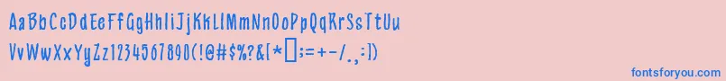 フォントAppetite – ピンクの背景に青い文字