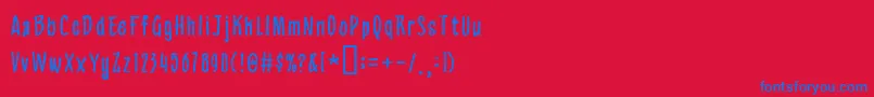 Appetite Font – Blue Fonts on Red Background