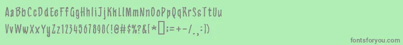 フォントAppetite – 緑の背景に灰色の文字