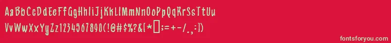 フォントAppetite – 赤い背景に緑の文字