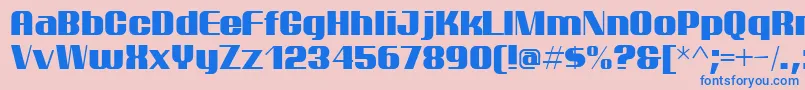 Ptarmフォントについての詳細 フォントPtarm – ピンクの背景に青い文字