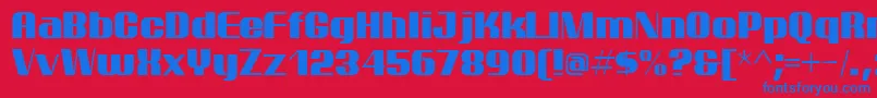 Ptarm Font – Blue Fonts on Red Background