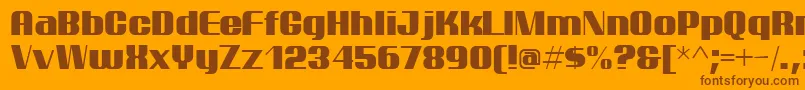 Ptarm Font – Brown Fonts on Orange Background