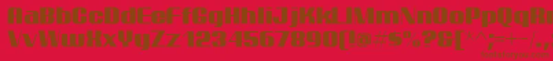 Ptarm Font – Brown Fonts on Red Background