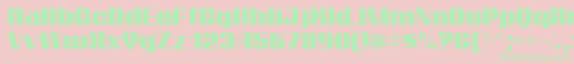 Ptarm Font – Green Fonts on Pink Background