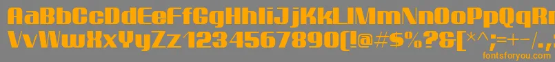 Ptarm Font – Orange Fonts on Gray Background