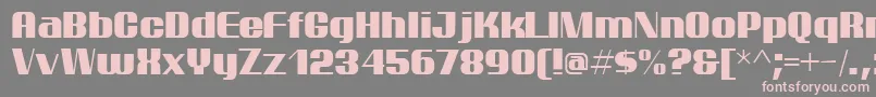 フォントPtarm – 灰色の背景にピンクのフォント