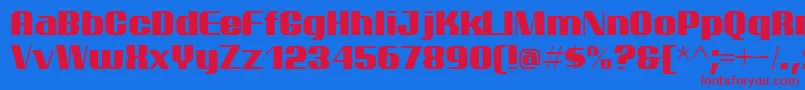 Ptarm Font – Red Fonts on Blue Background