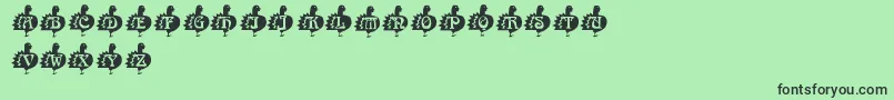 Thanks1フォントについての詳細 フォントThanks1 – 緑の背景に黒い文字