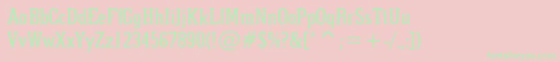 フォントPointed – ピンクの背景に緑の文字