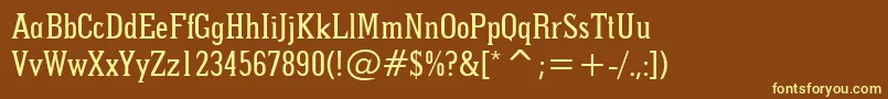 Pointed Font – Yellow Fonts on Brown Background