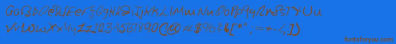 Шрифт Ronsfont – коричневые шрифты на синем фоне