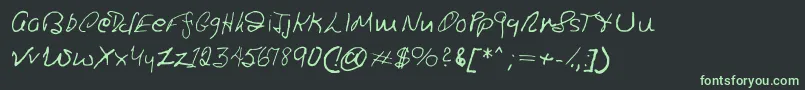 Ronsfont Font – Green Fonts on Black Background